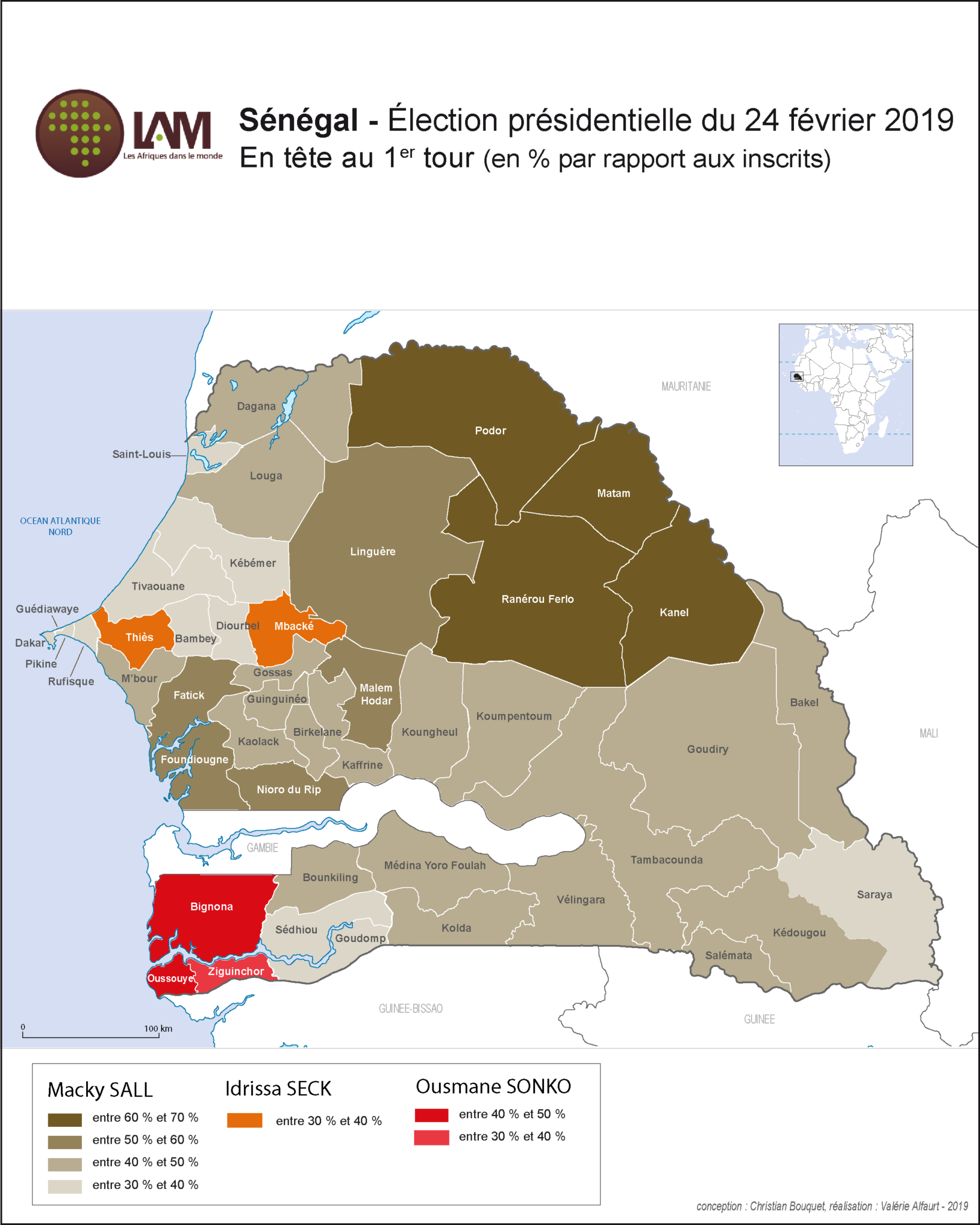 Cartes des élections présidentielles au Sénégal Les Afriques dans le